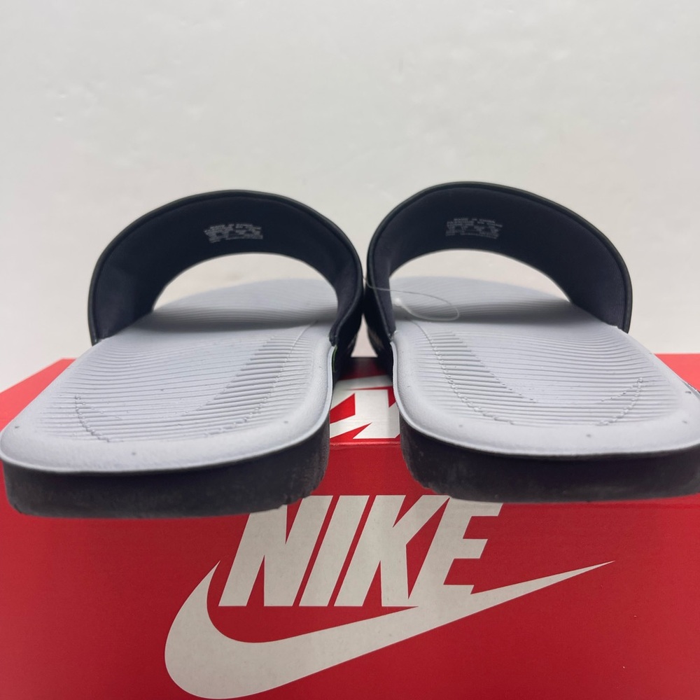Nike Men’s Black Slides with Neon Green Logo - Picture 12 of 16